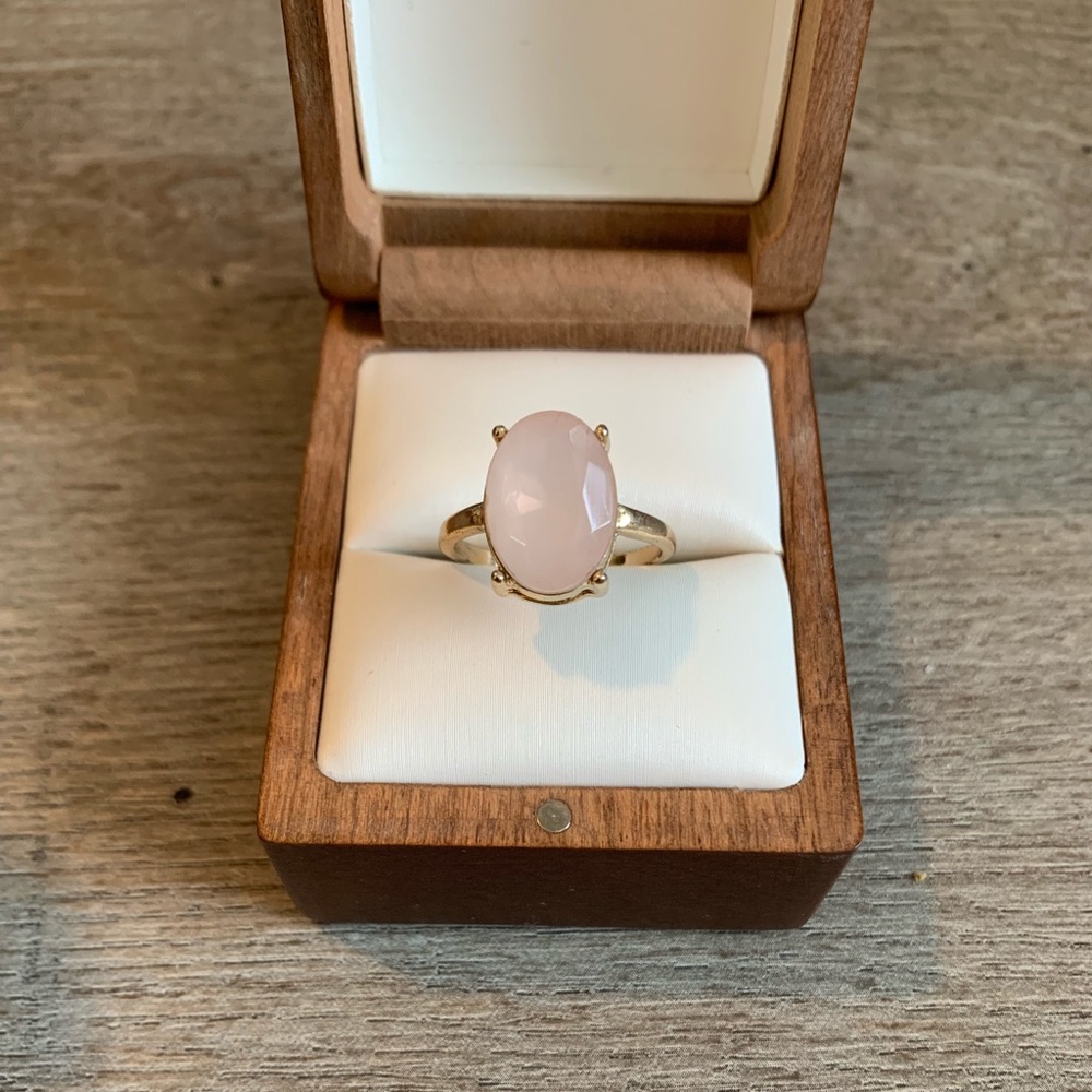 BOGO Stunning Gold Ring W/ Pink Oval Stone